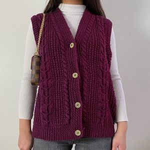 burgundy sweater vest